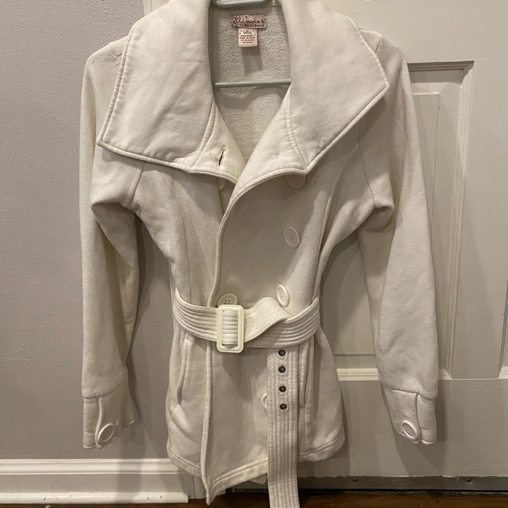 Cream Button Up Coat